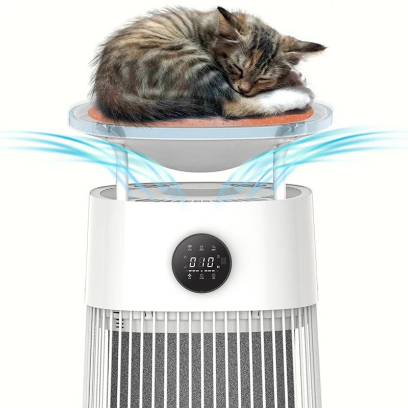 Pet cats use air purifiers to suck cat fur remove odors allergens sterilize and disinfect