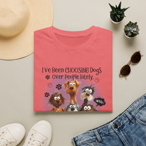 Choosing Dogs Over People T-Shirt | Cute Cartoon Dogs, Paw Print Design