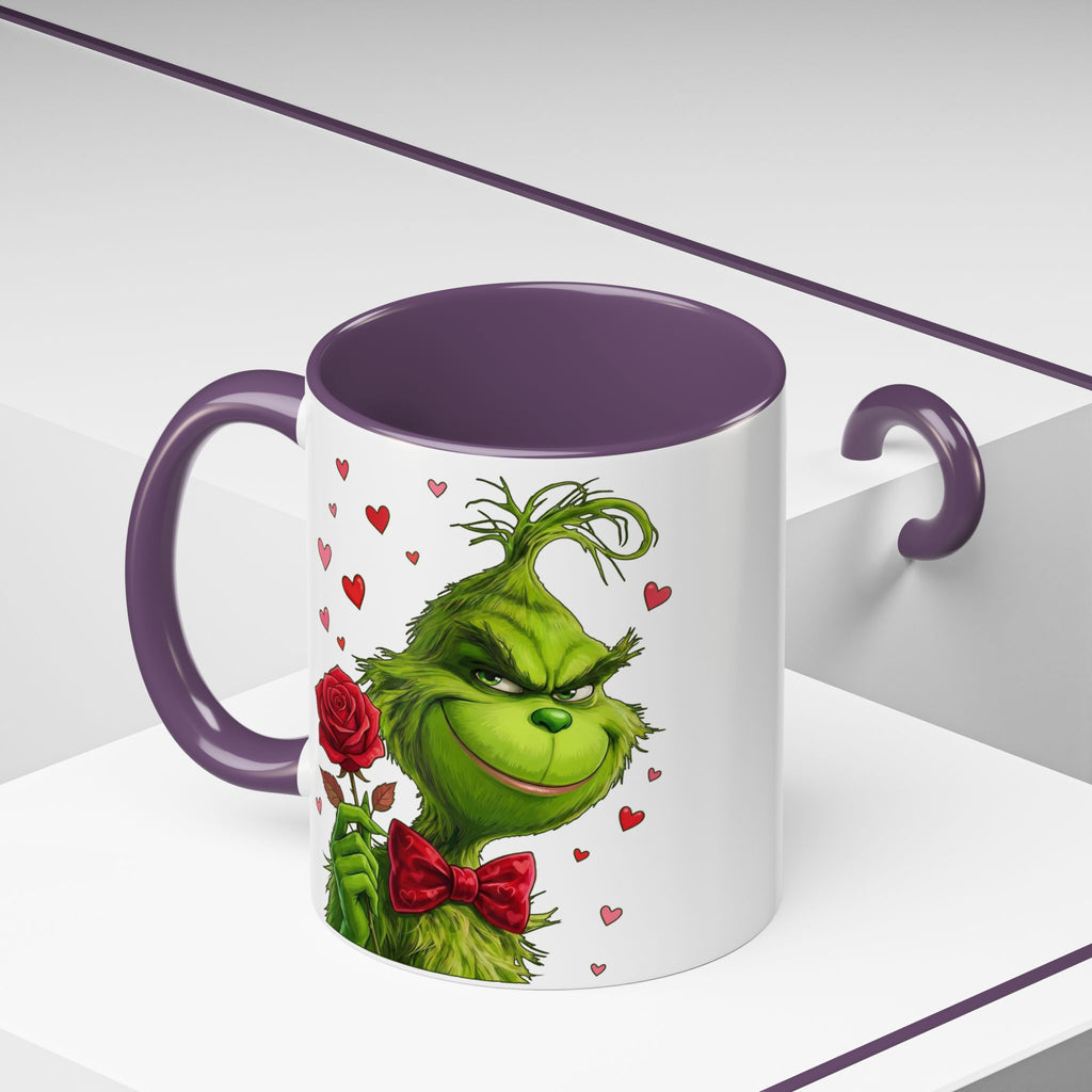 Grinch Holding Rose Mug | Accent Coffee Mug
