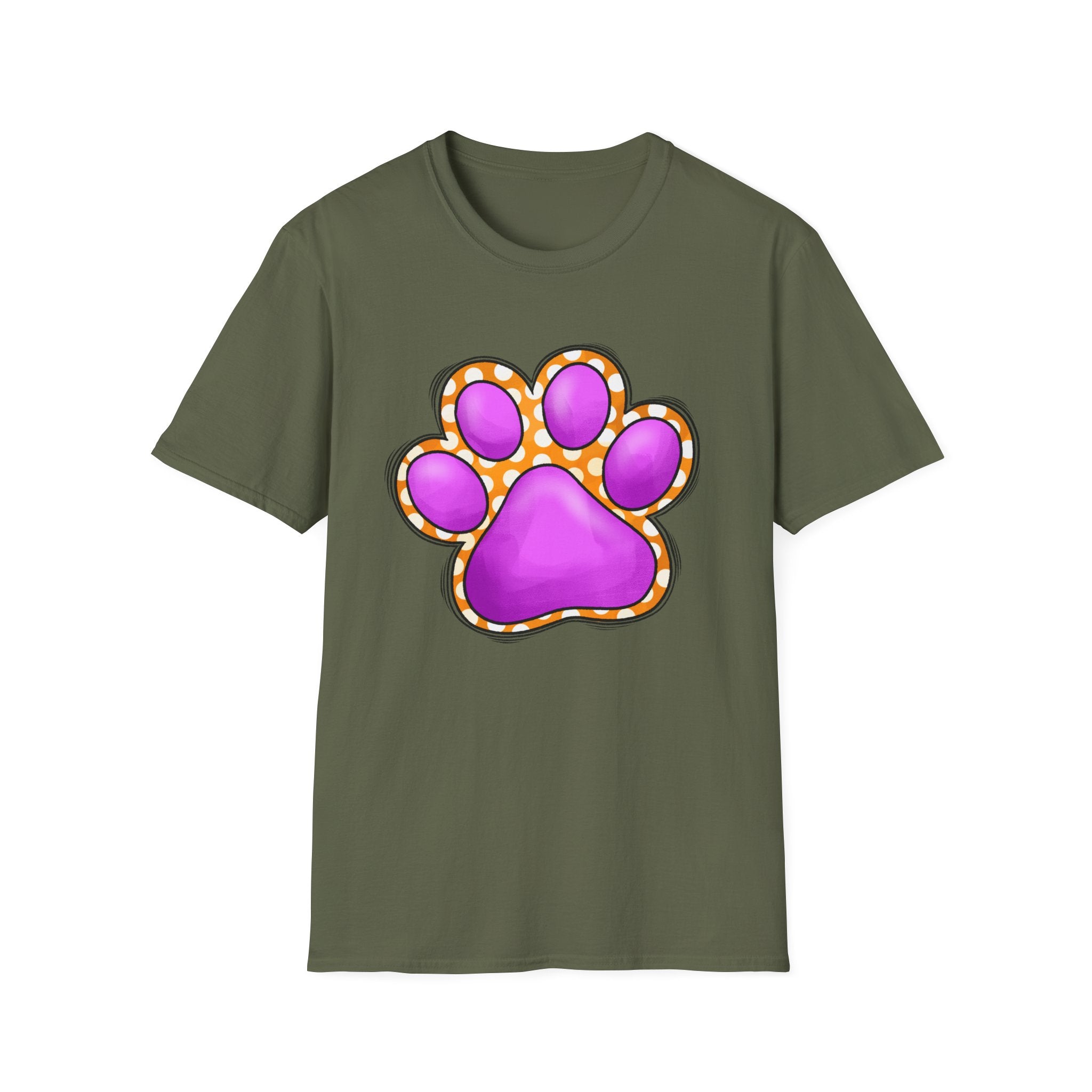 Pink Paw Print T-Shirt | Cute Animal Paw Graphic Tee