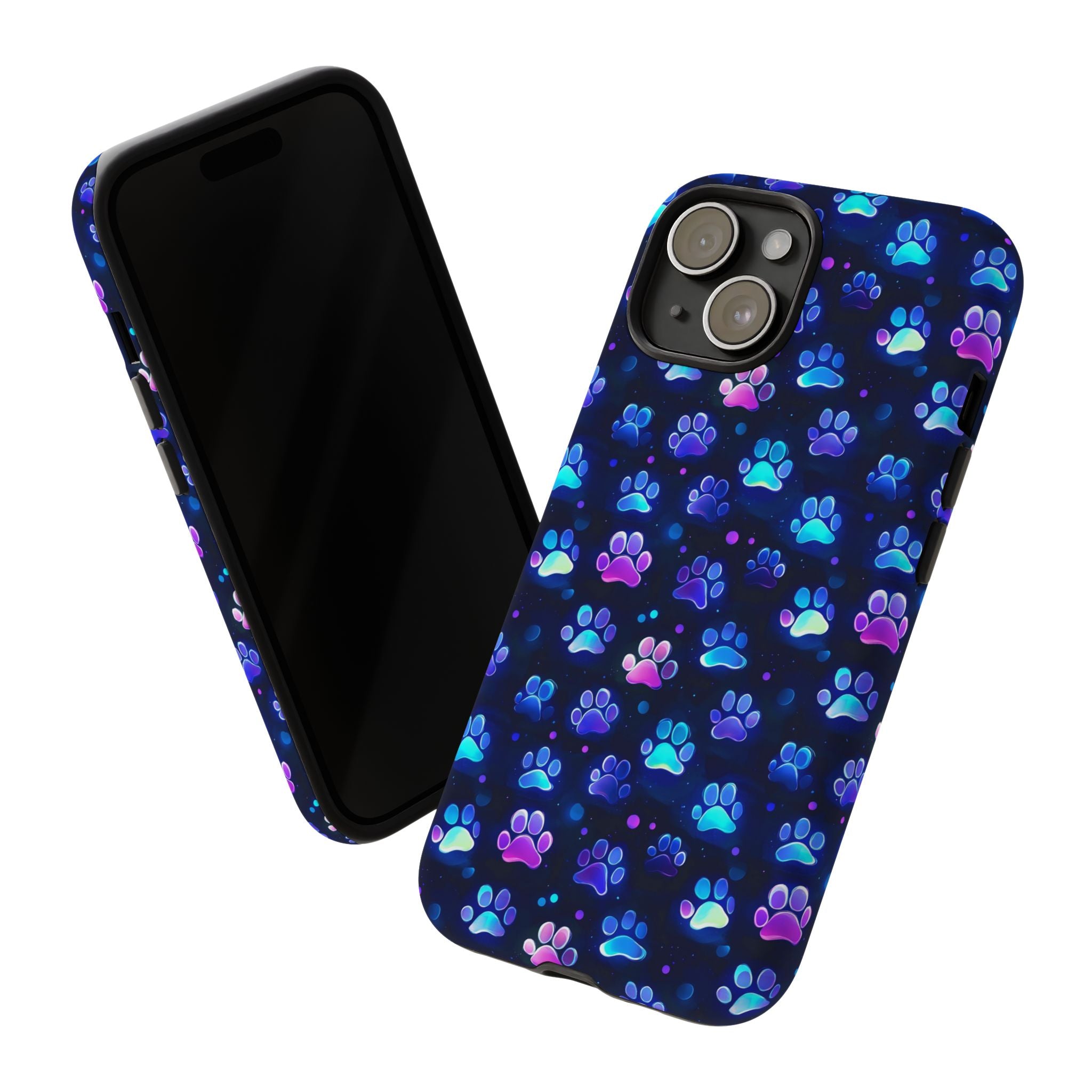 Neon Paw Print Phone Case | Tough Case