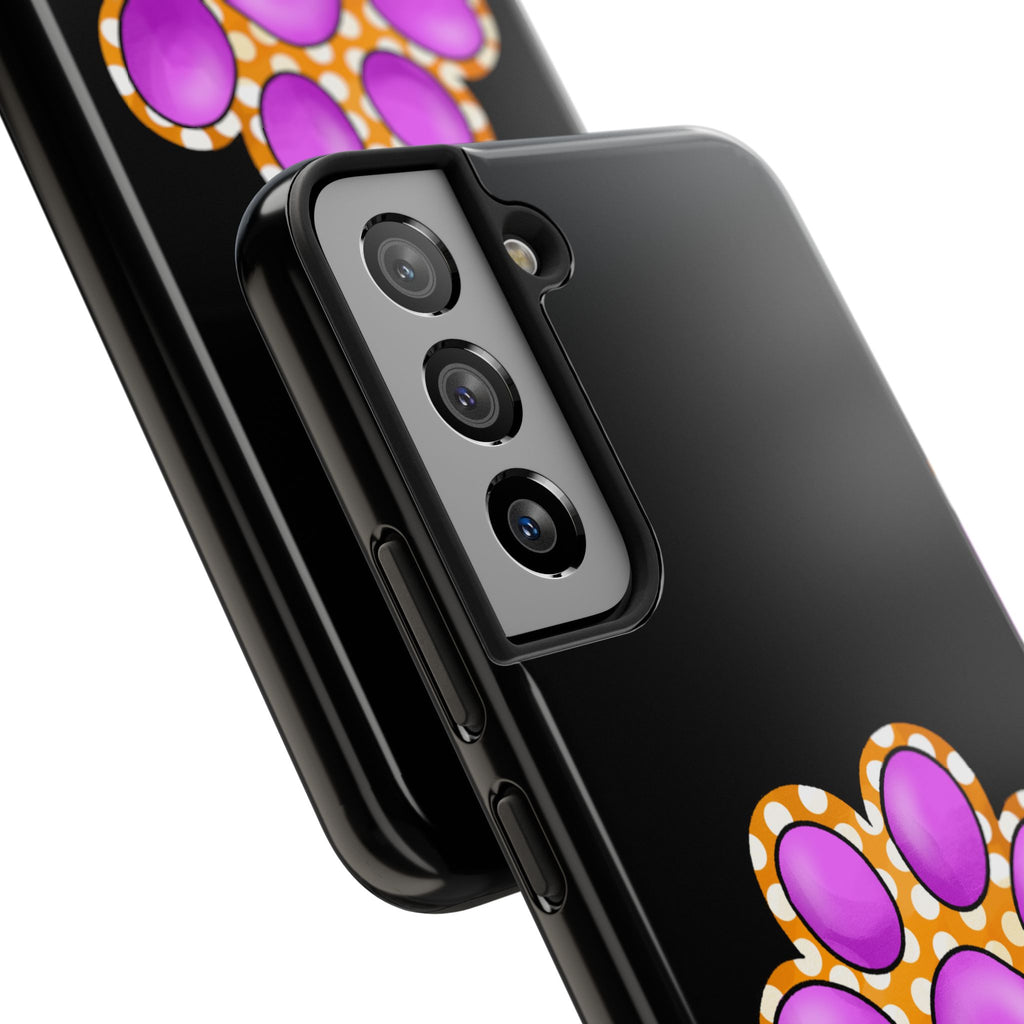 Purple Paw Print Phone Case | Cute Pet Paw iPhone Cover