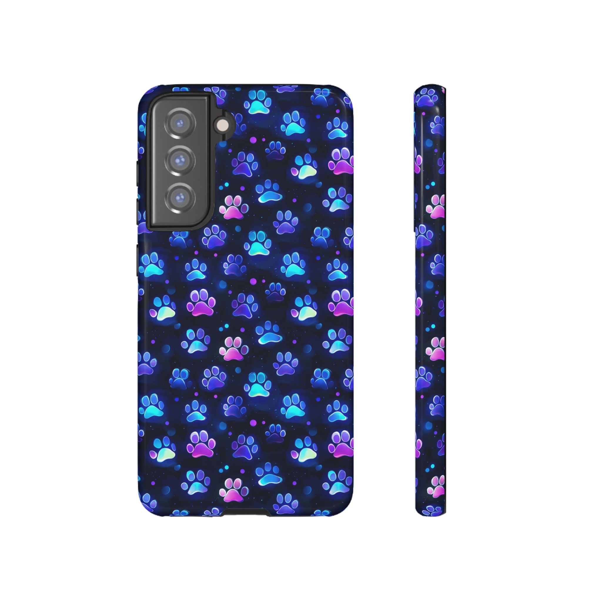 Neon Paw Print Phone Case | Tough Case