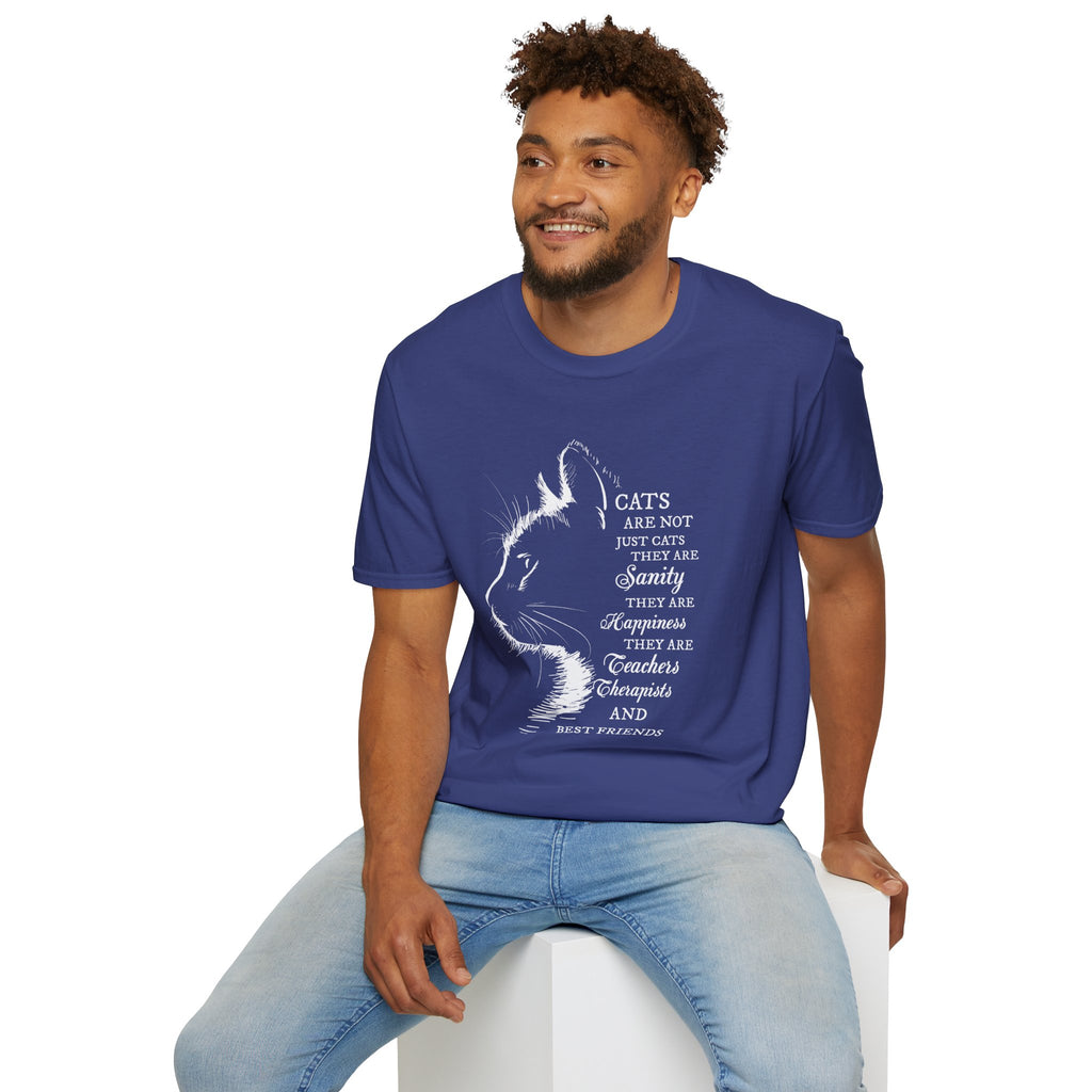 Cat Silhouette Quote T-Shirt | Cat Lovers Tee, Feline Friendship Design