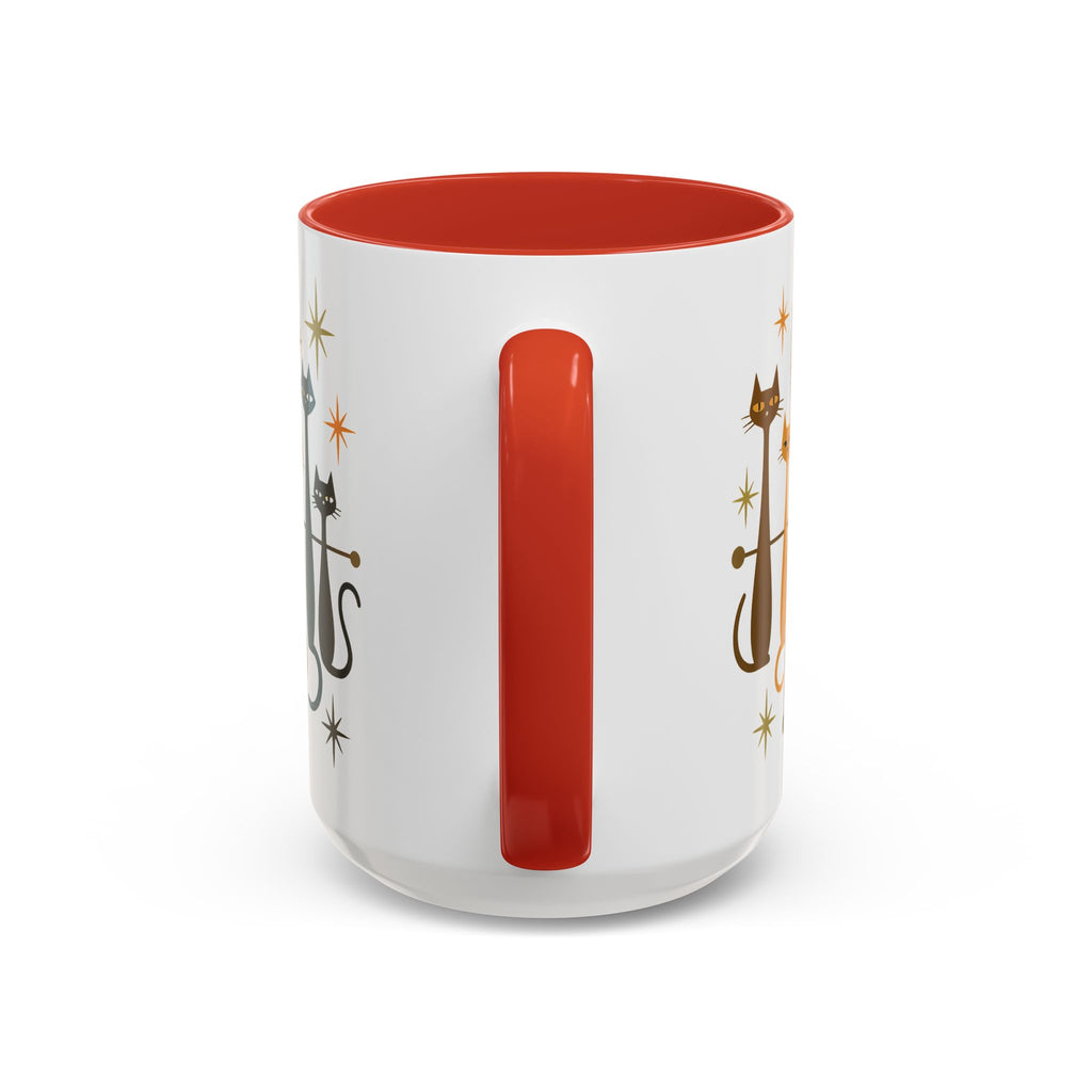 Retro Mid-Century Cats 1950s 1960s Accent Coffee Mug | 11oz 15oz