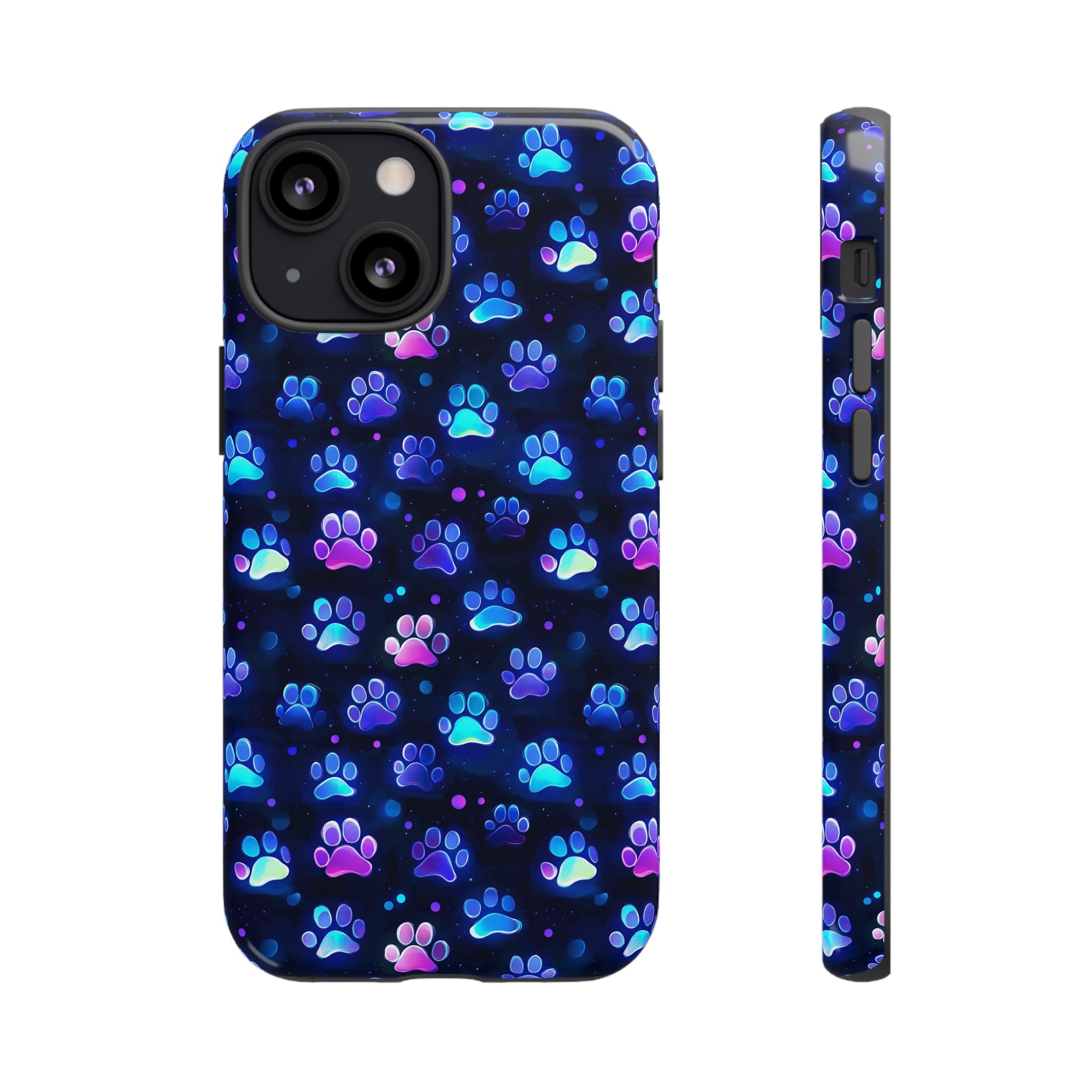 Neon Paw Print Phone Case | Tough Case