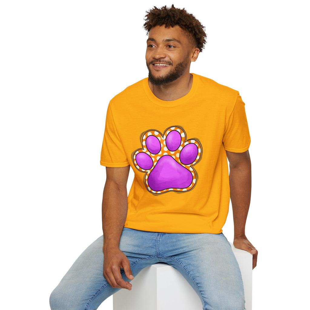 Pink Paw Print T-Shirt | Cute Animal Paw Graphic Tee