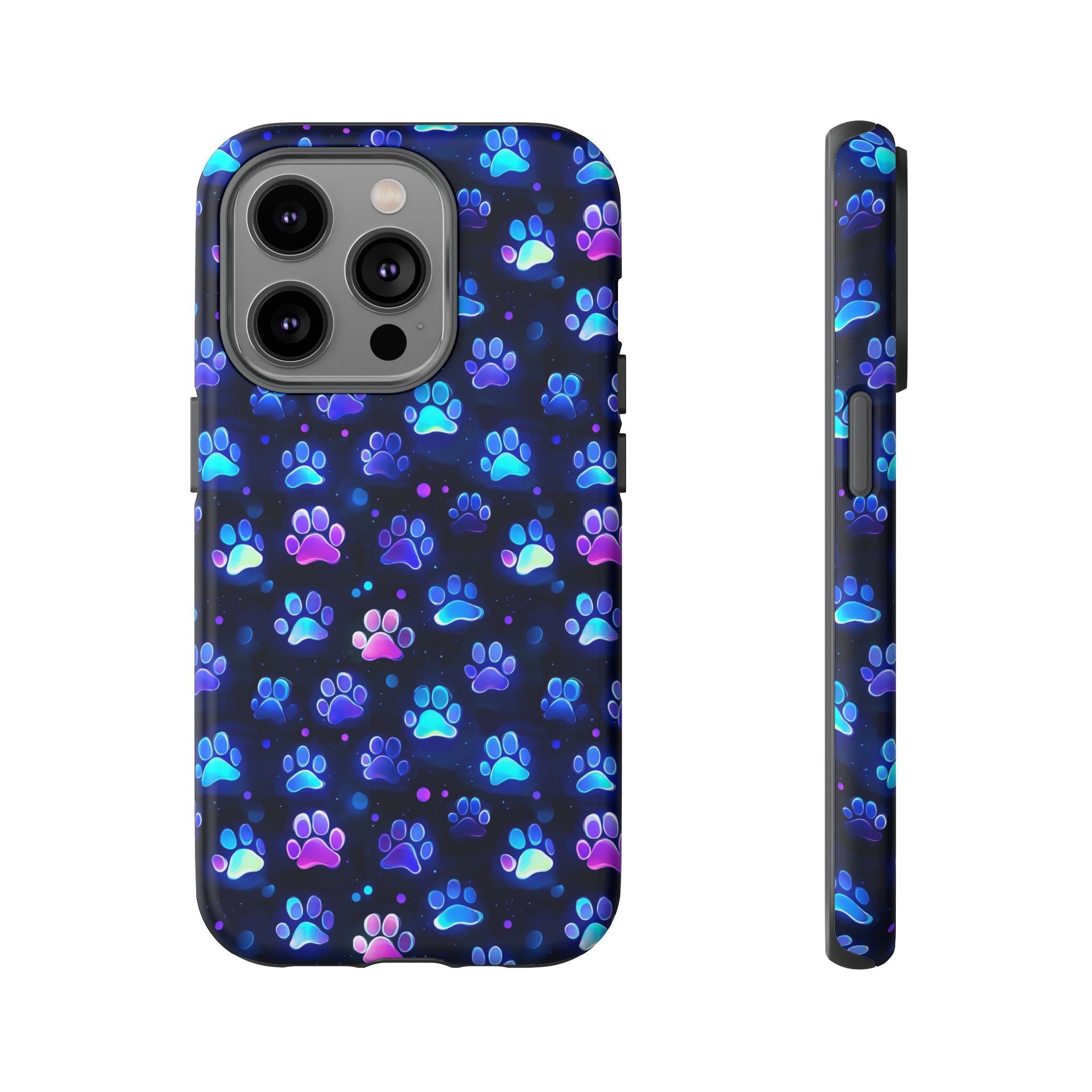 Neon Paw Print Phone Case | Tough Case