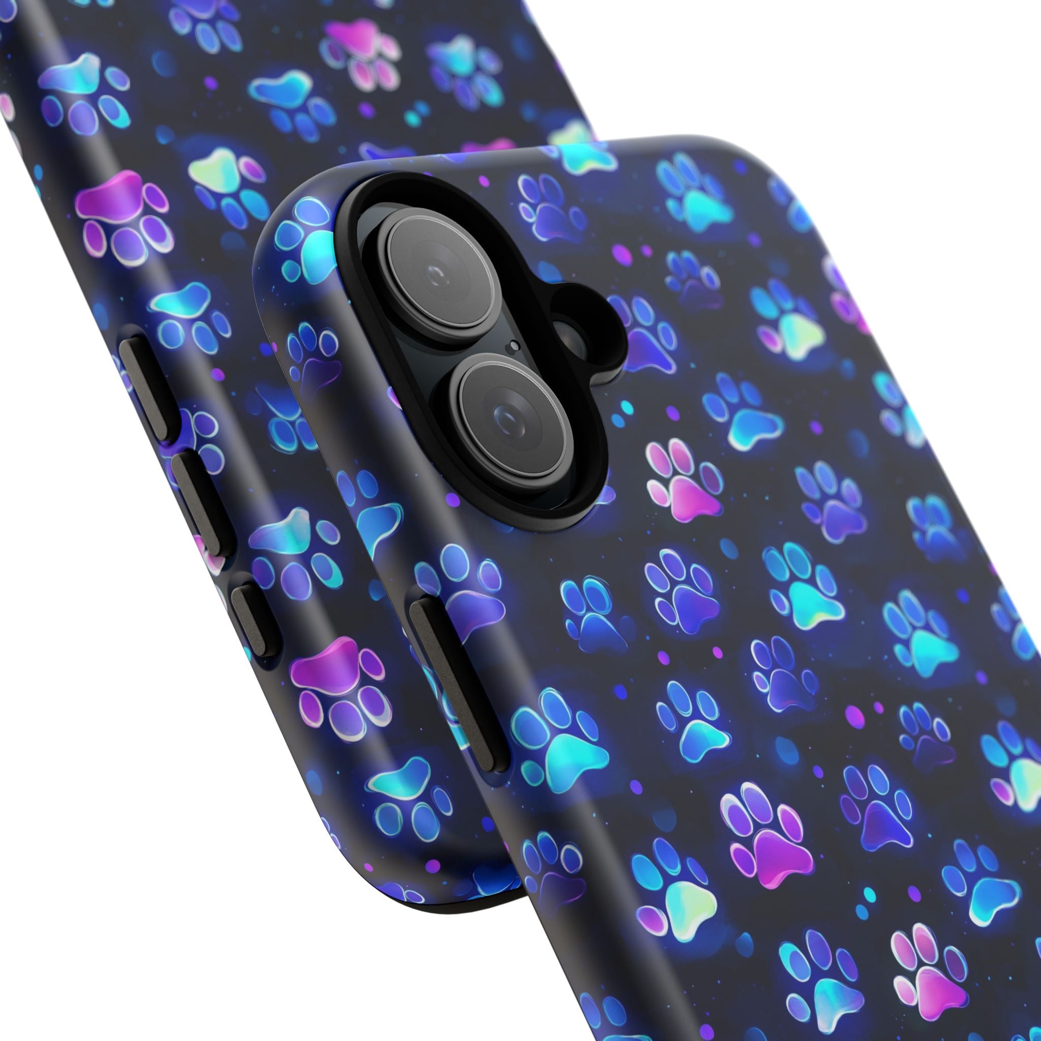 Neon Paw Print Phone Case | Tough Case