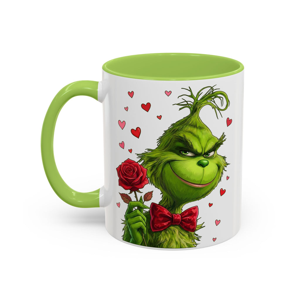 Grinch Holding Rose Mug | Accent Coffee Mug