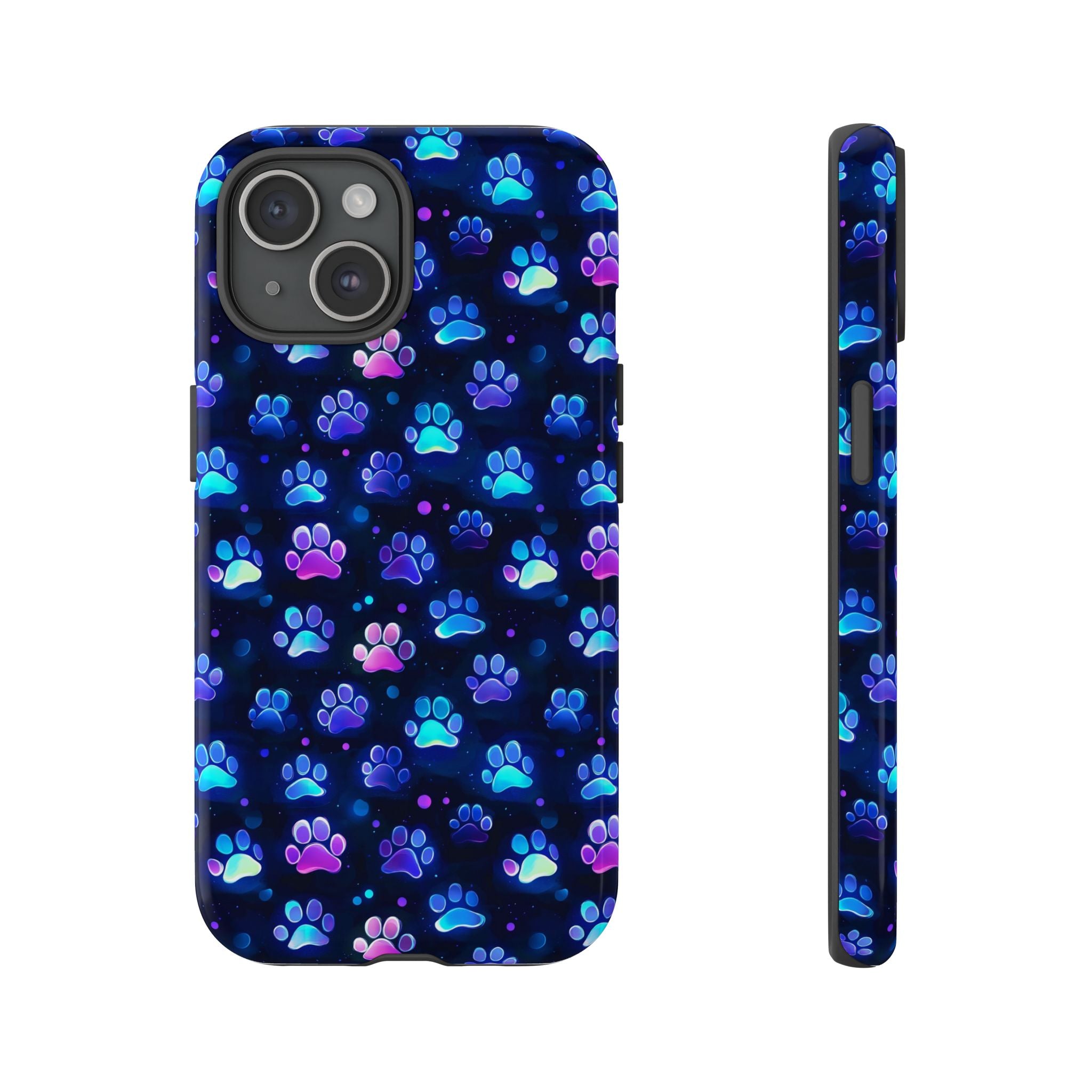 Neon Paw Print Phone Case | Tough Case
