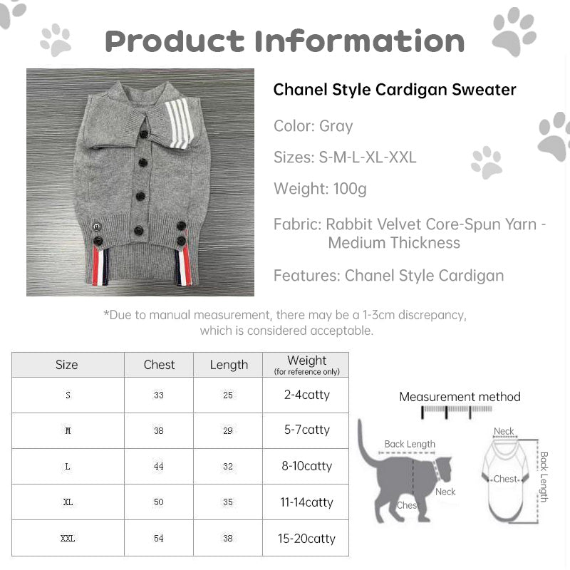 Wholesale Cross-border Pet Knit Cardigan - Bear Design (For Dogs & Cats)