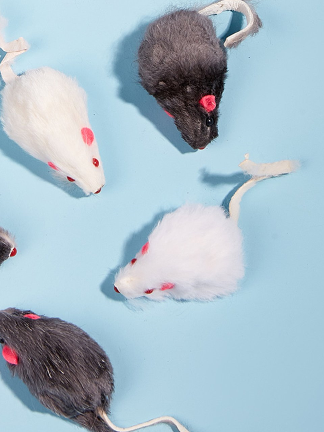 Pet Supplies 12pcs Simulated Rabbit Skin Mouse Combination Cat and Dog Toys