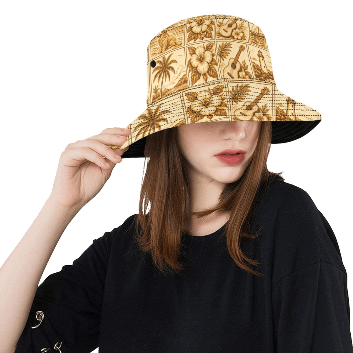 Golden Retriever Doggie Surf Style Summer Bucket Hat