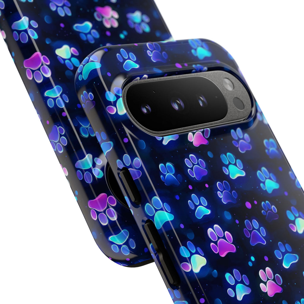 Neon Paw Print Phone Case | Tough Case