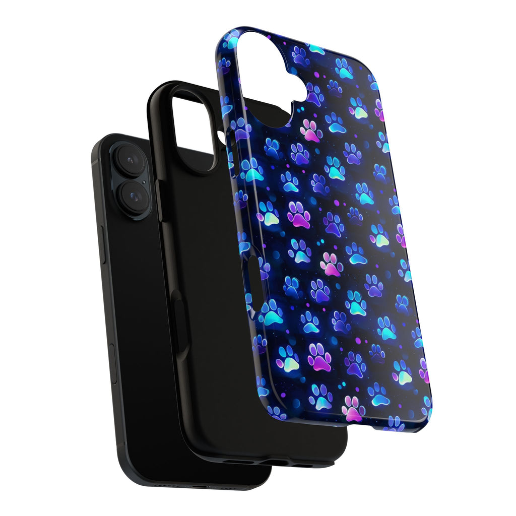 Neon Paw Print Phone Case | Tough Case