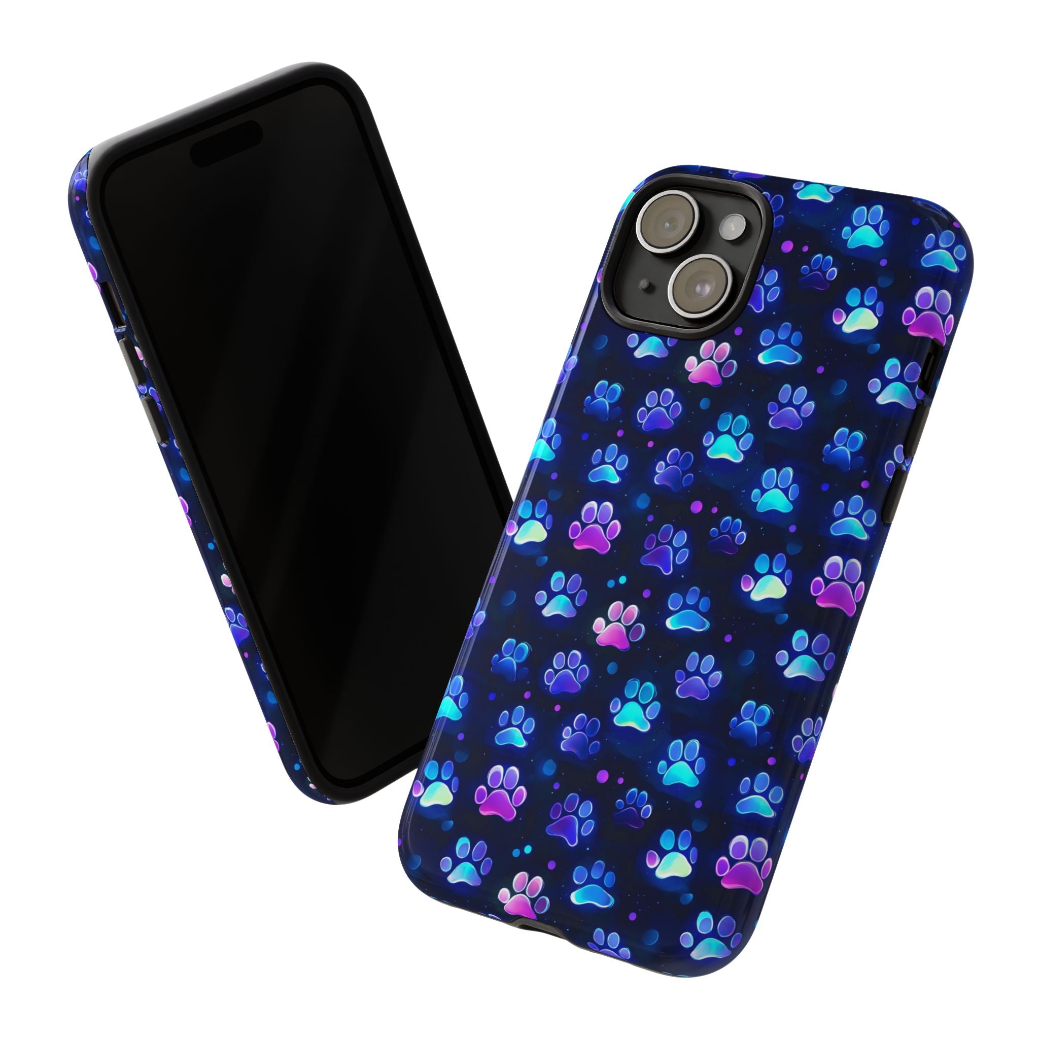 Neon Paw Print Phone Case | Tough Case