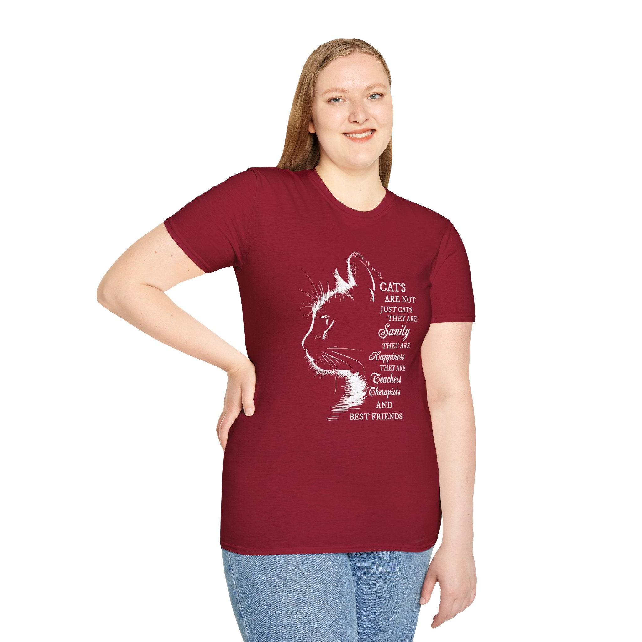 Cat Silhouette Quote T-Shirt | Cat Lovers Tee, Feline Friendship Design