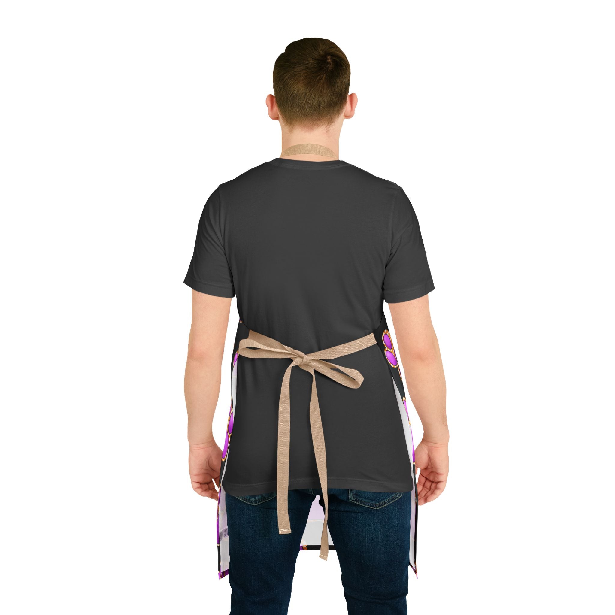 Purple Paw Print Apron | Pet Lover Kitchen Apron, Colorful Paw Pattern