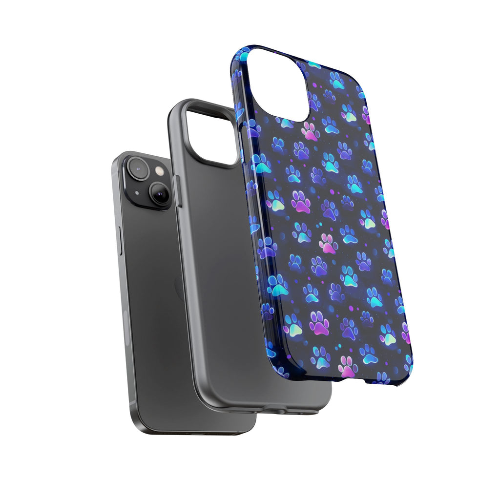 Neon Paw Print Phone Case | Tough Case