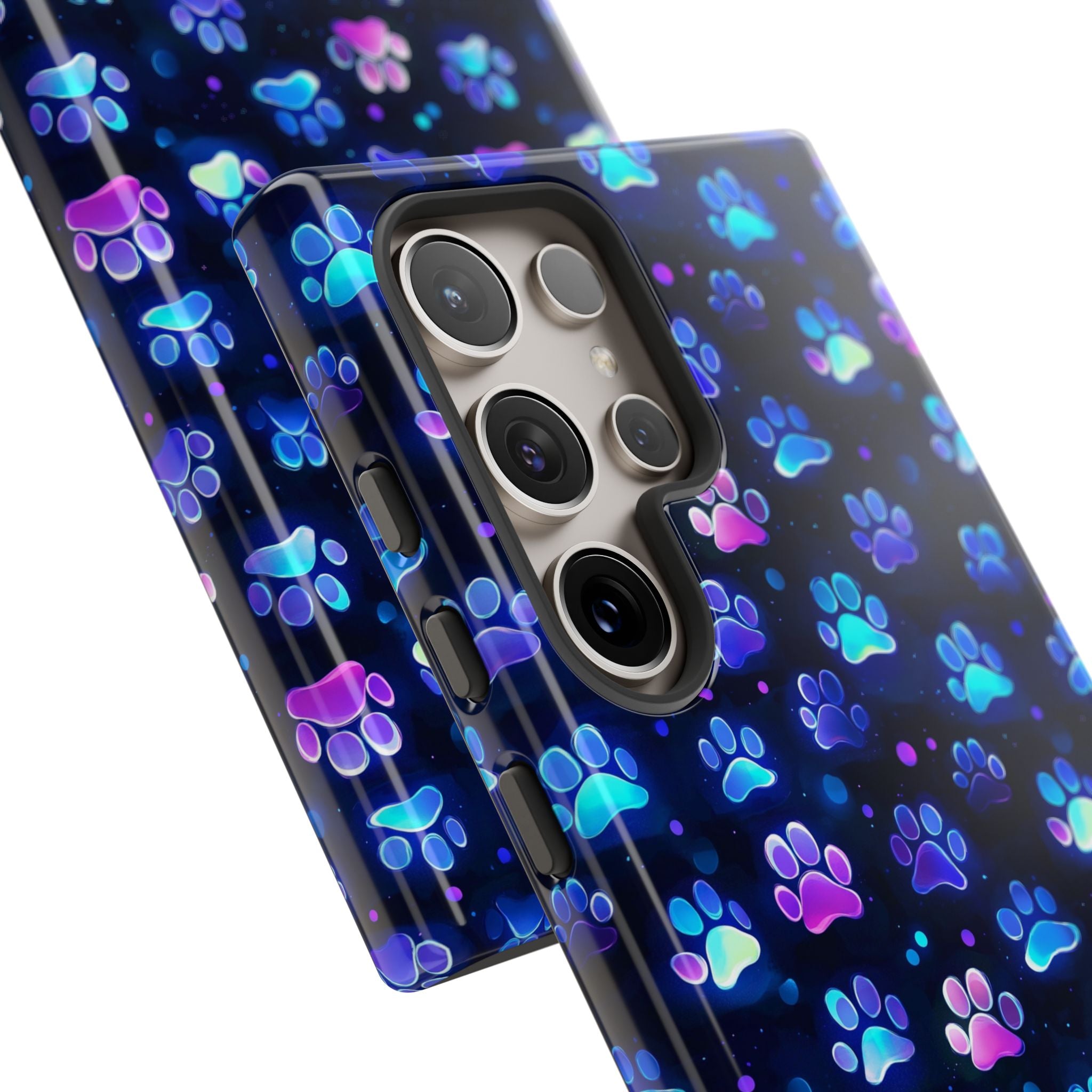 Neon Paw Print Phone Case | Tough Case