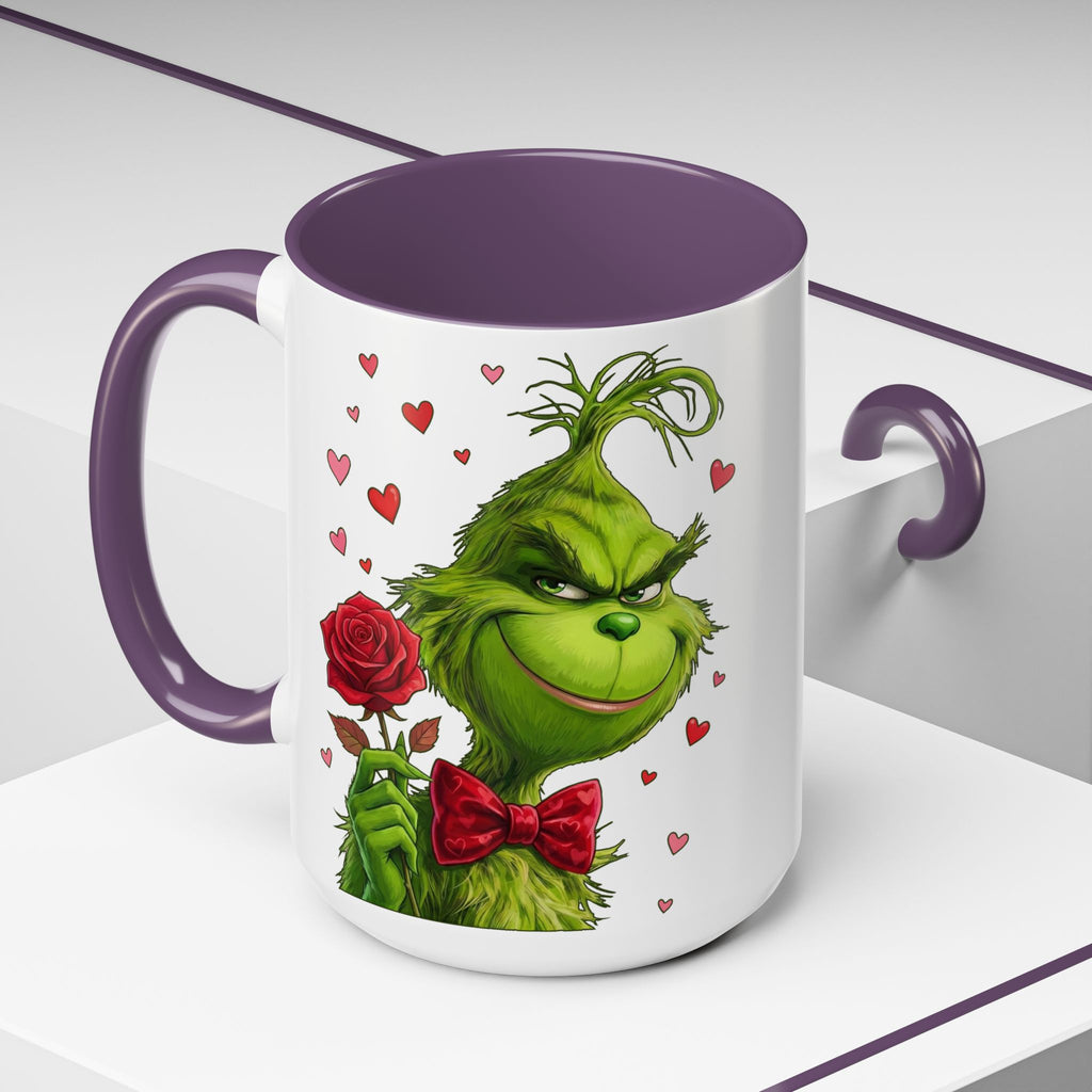 Grinch Holding Rose Mug | Accent Coffee Mug