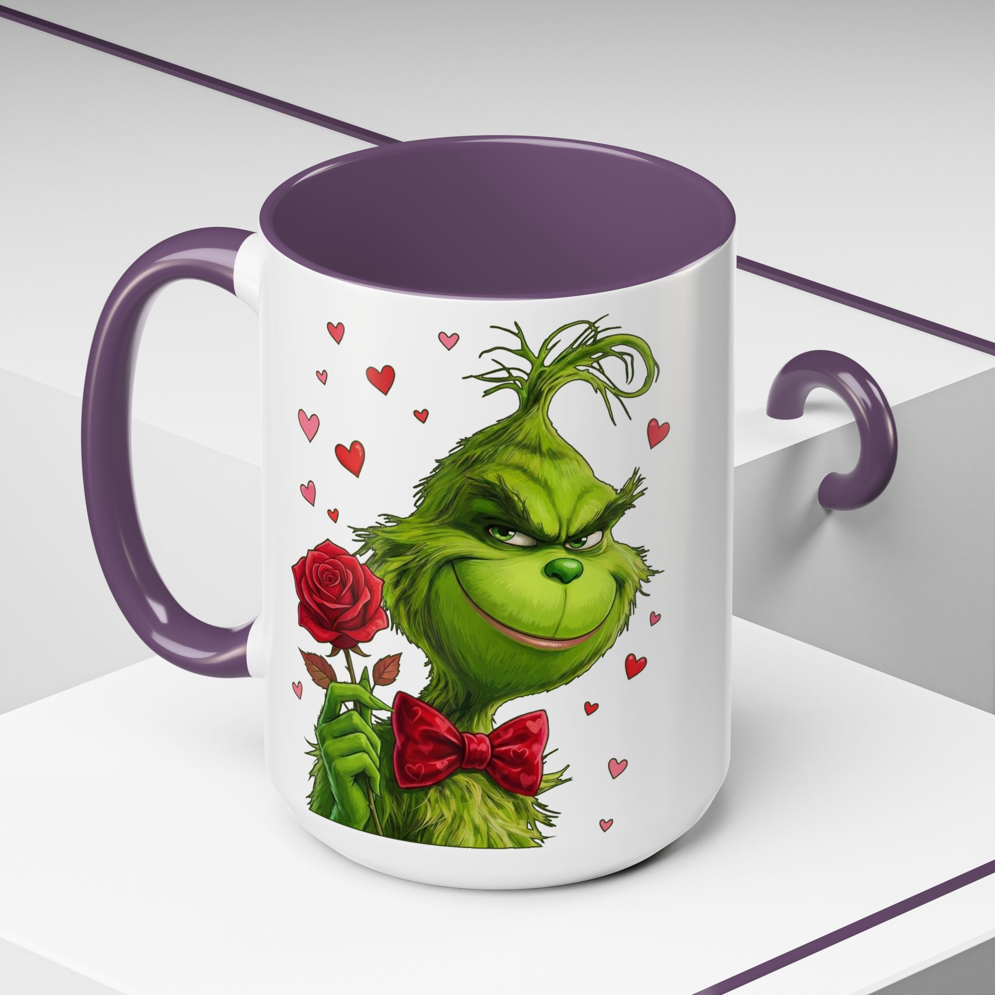 Grinch Holding Rose Mug | Accent Coffee Mug