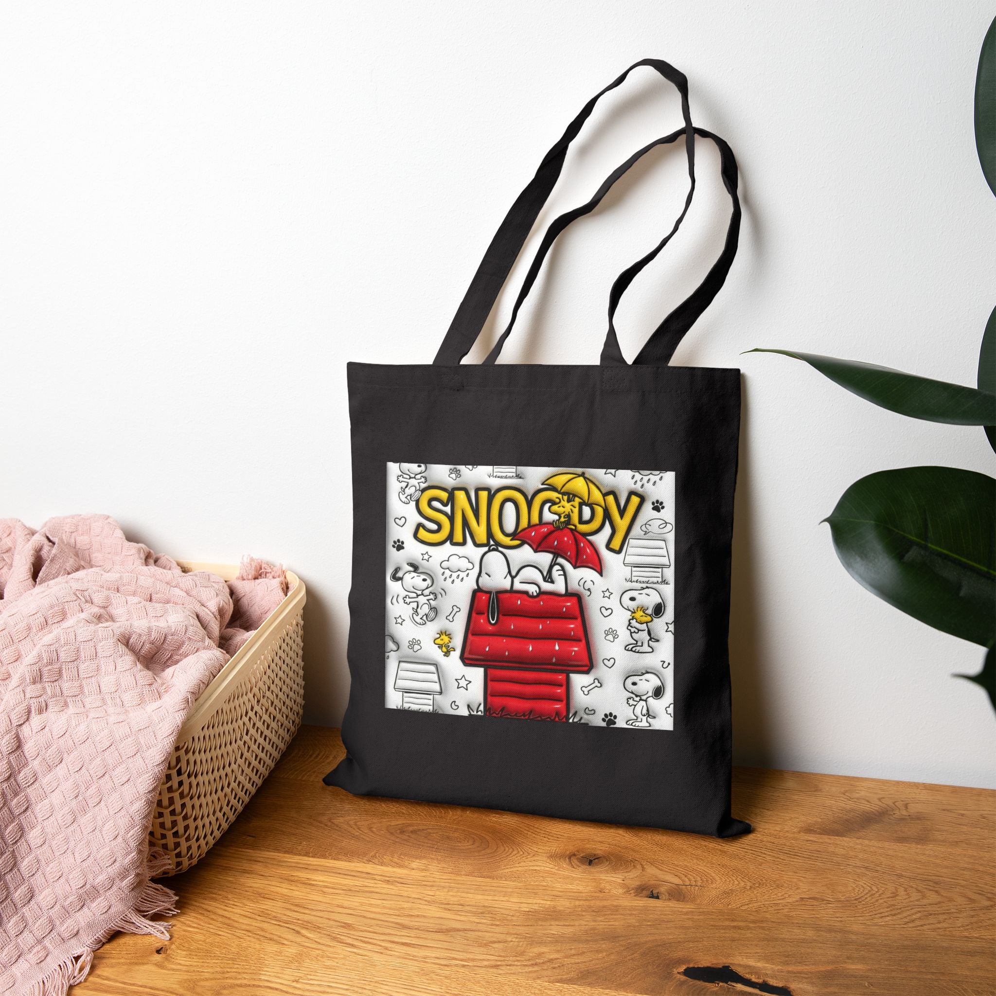 Snoopee Comic Panel Tote Bag | Peanut Doghouse Illustration