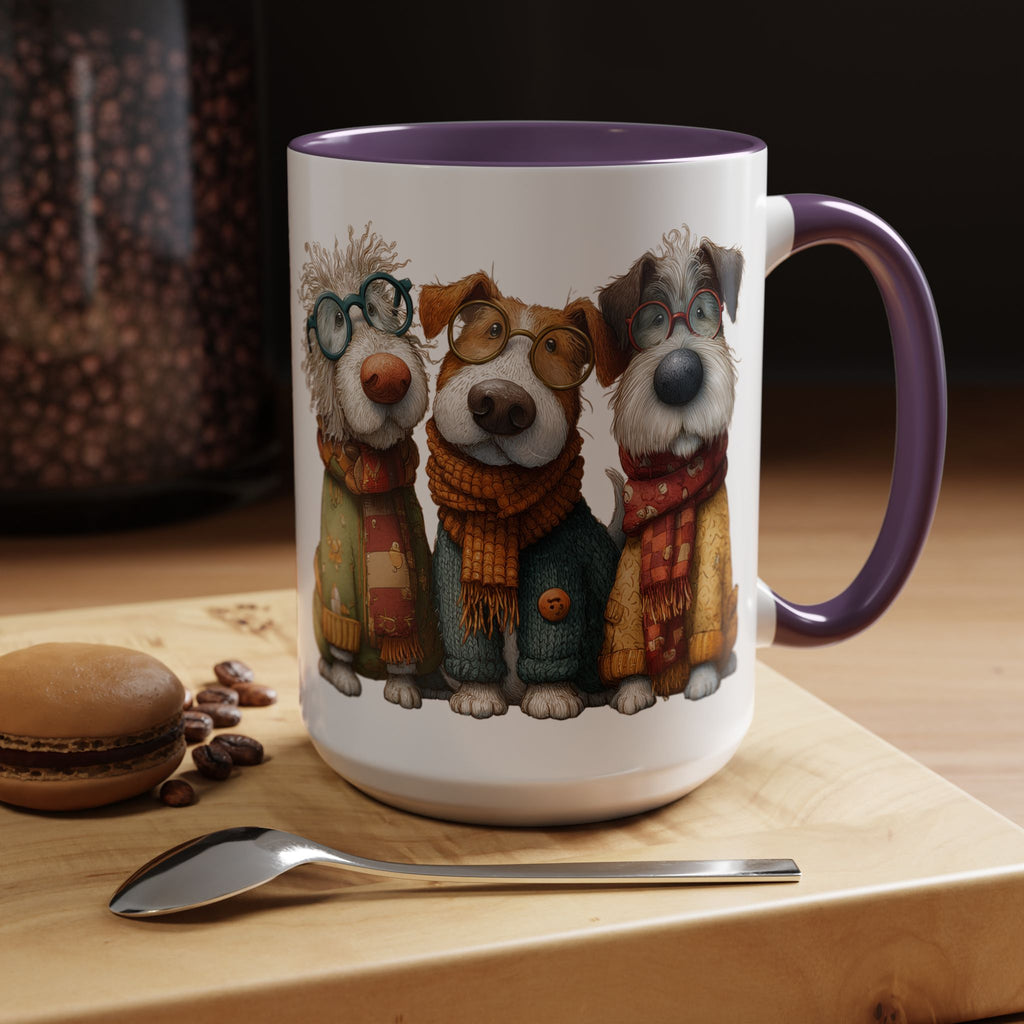 Three Cozy Dogs Mug | Accent Coffee Mug