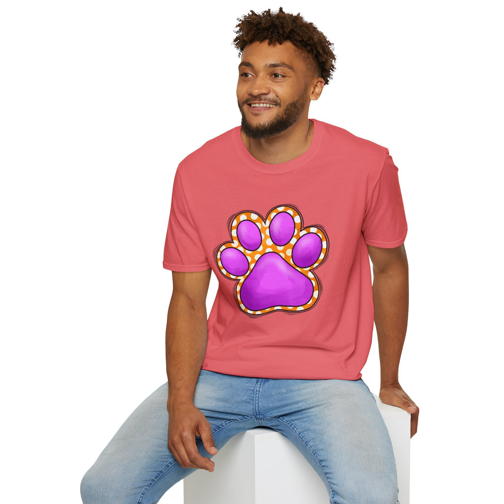 Pink Paw Print T-Shirt | Cute Animal Paw Graphic Tee
