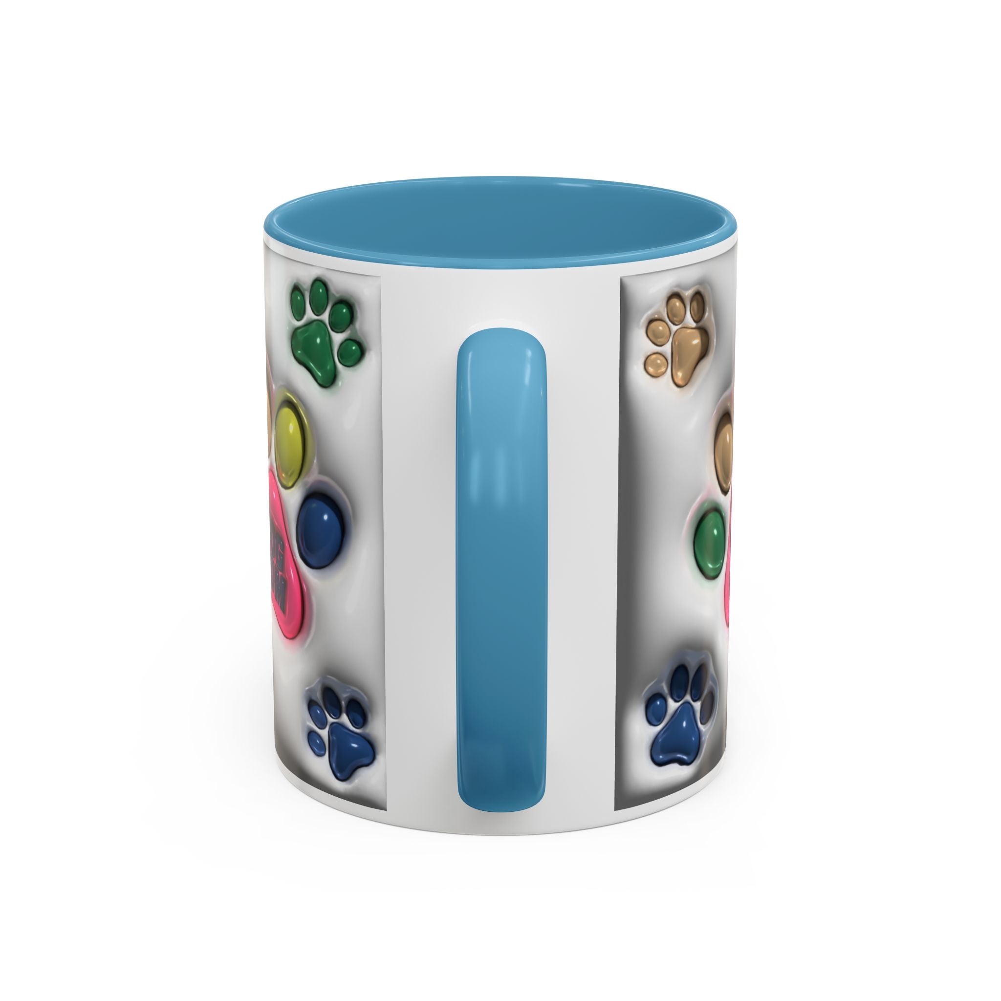 Colorful Paw Print Dog Mom Mug | Accent Coffee Mug
