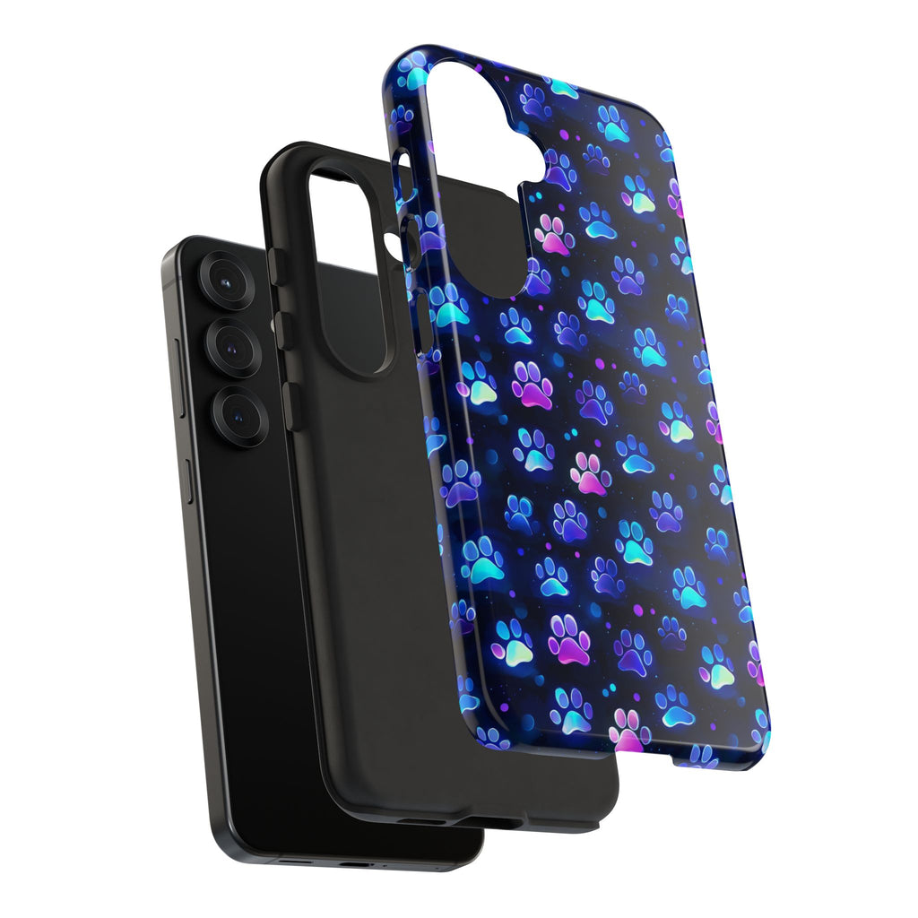 Neon Paw Print Phone Case | Tough Case