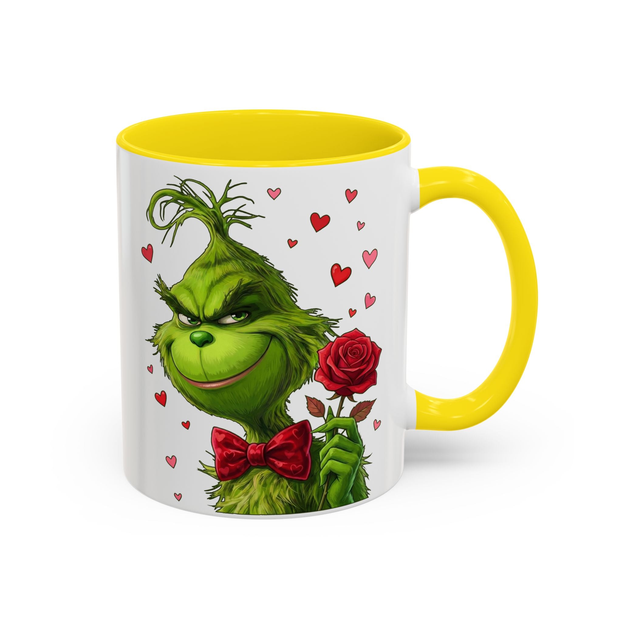 Grinch Holding Rose Mug | Accent Coffee Mug
