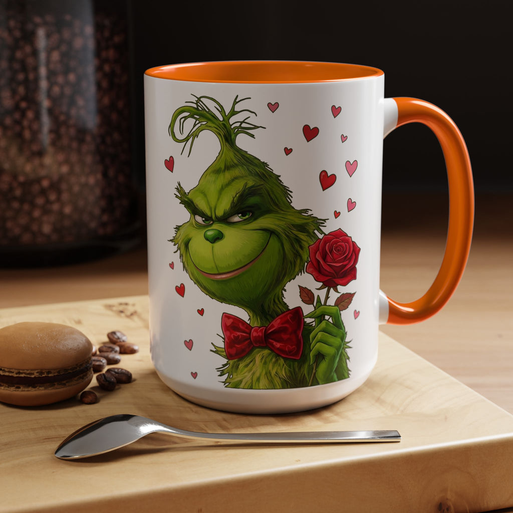 Grinch Holding Rose Mug | Accent Coffee Mug