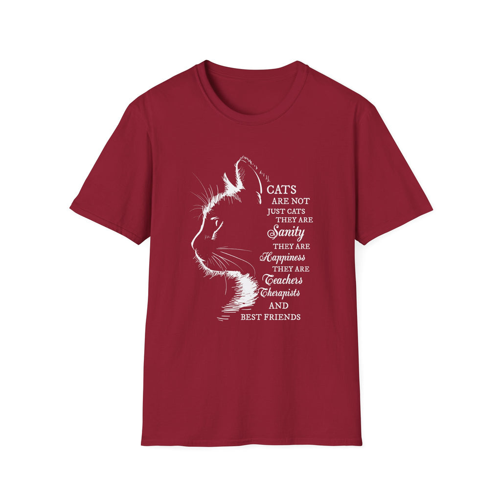 Cat Silhouette Quote T-Shirt | Cat Lovers Tee, Feline Friendship Design