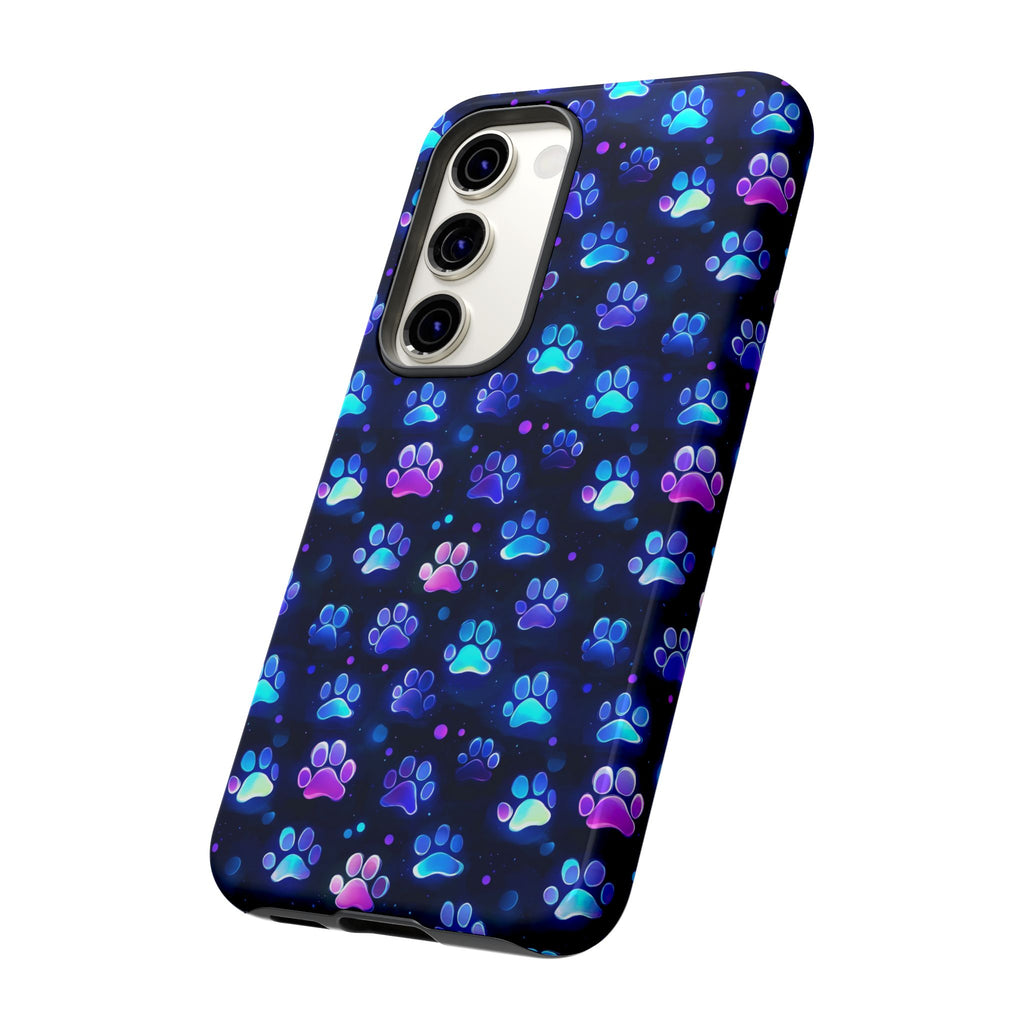 Neon Paw Print Phone Case | Tough Case