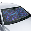 Neon Paw Print Car Sun Shade | Paw Pattern Sunshade