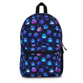Neon Paw Prints Backpack | Blue Purple Animal Print