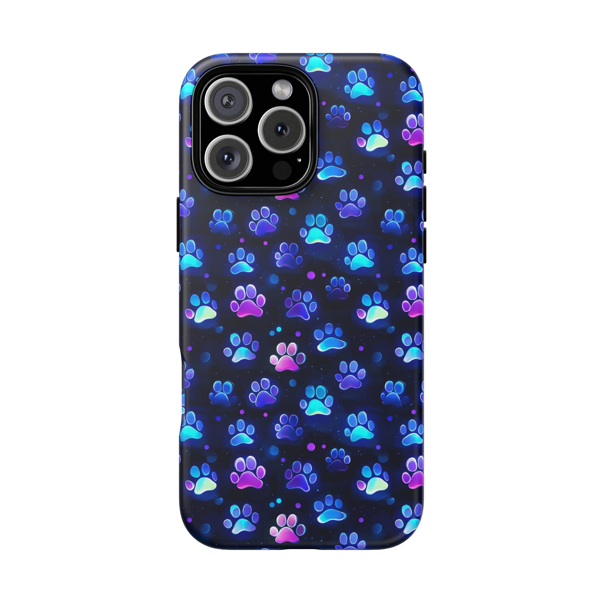 Neon Paw Print Phone Case | Tough Case