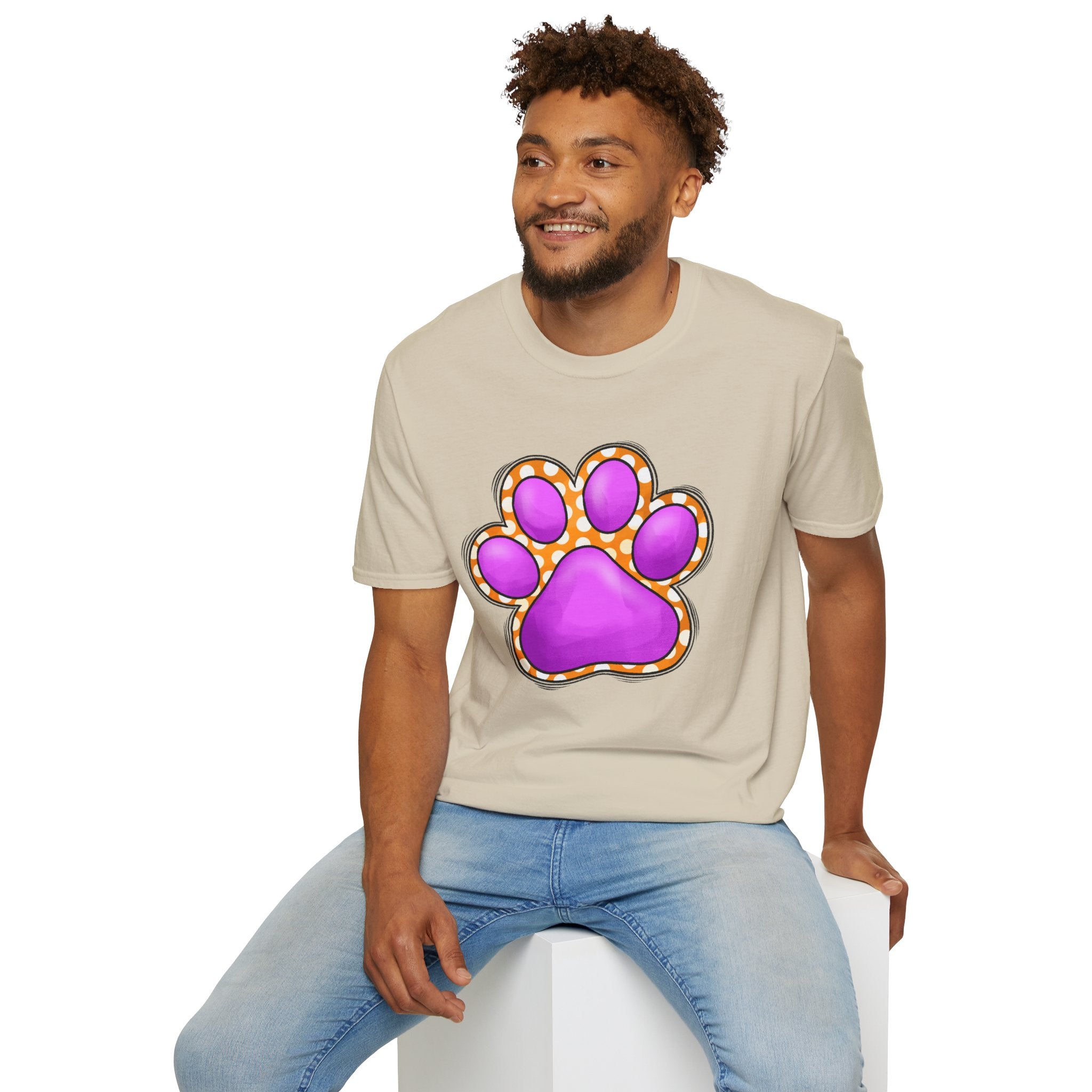 Pink Paw Print T-Shirt | Cute Animal Paw Graphic Tee