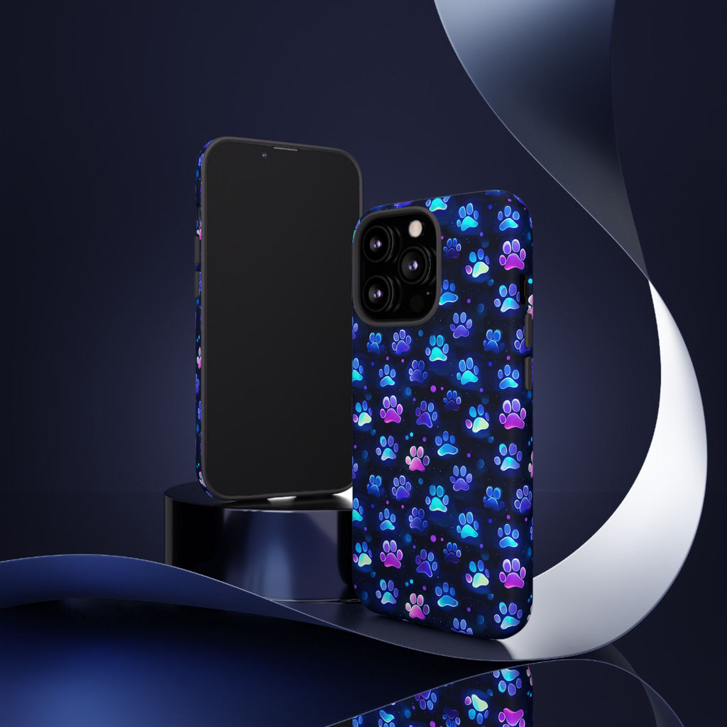 Neon Paw Print Phone Case | Tough Case