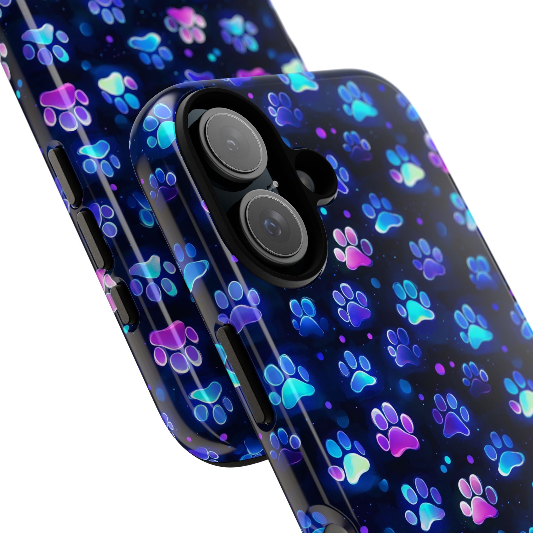 Neon Paw Print Phone Case | Tough Case