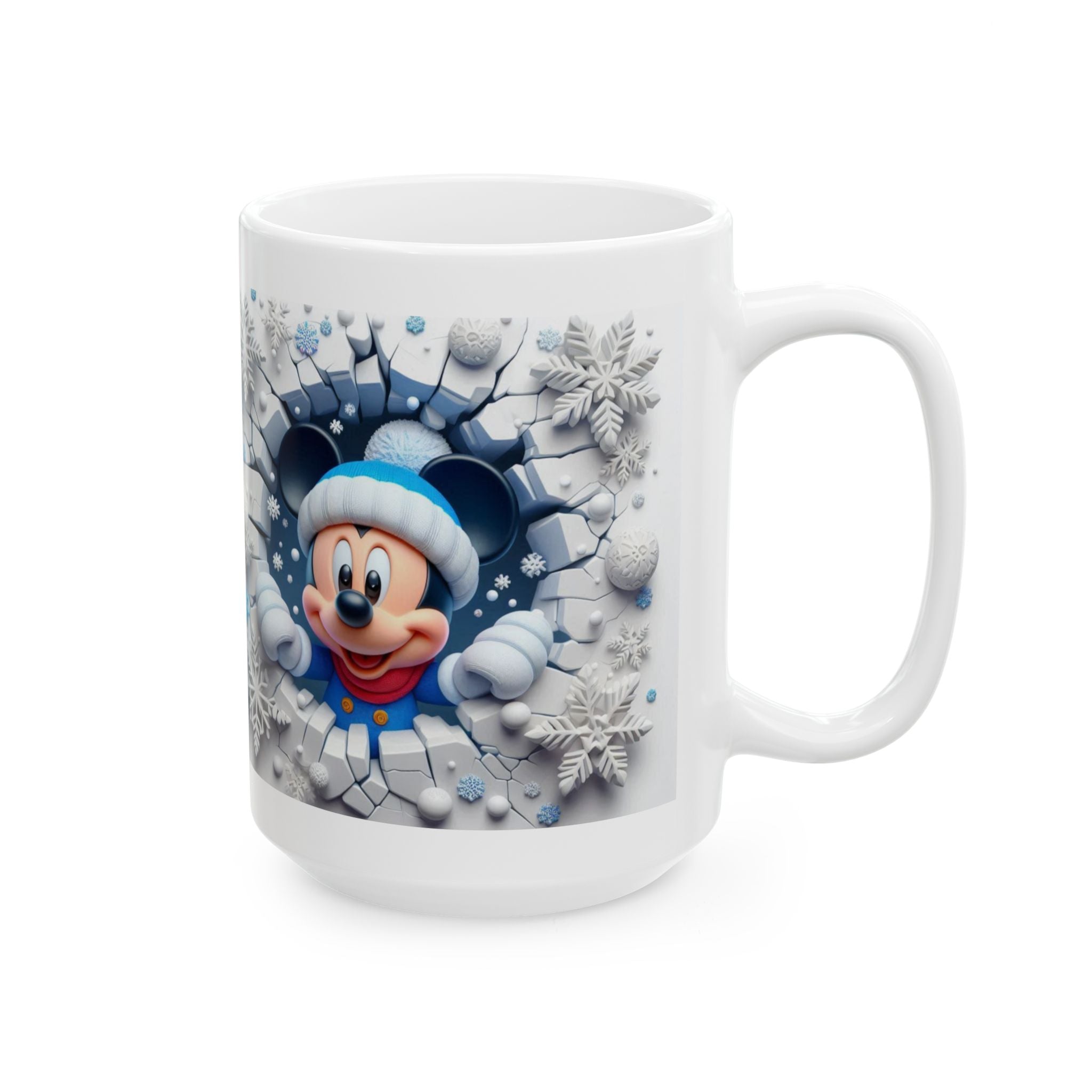Snowflake Mouse Holiday Mug | Winter Mickee-Inspired Ceramic Mug