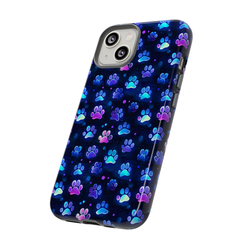 Neon Paw Print Phone Case | Tough Case