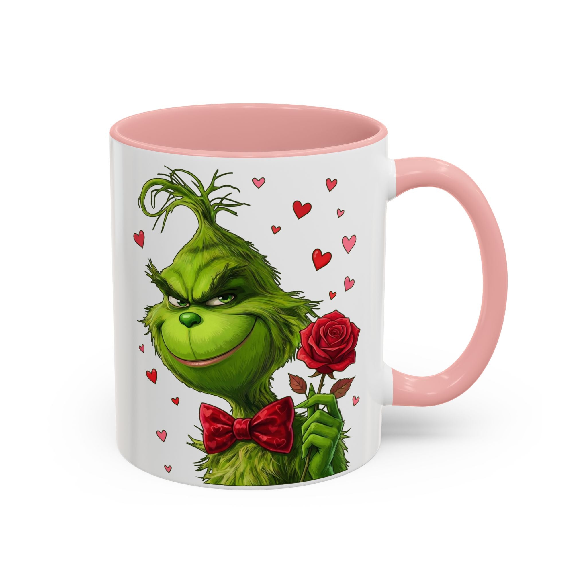 Grinch Holding Rose Mug | Accent Coffee Mug