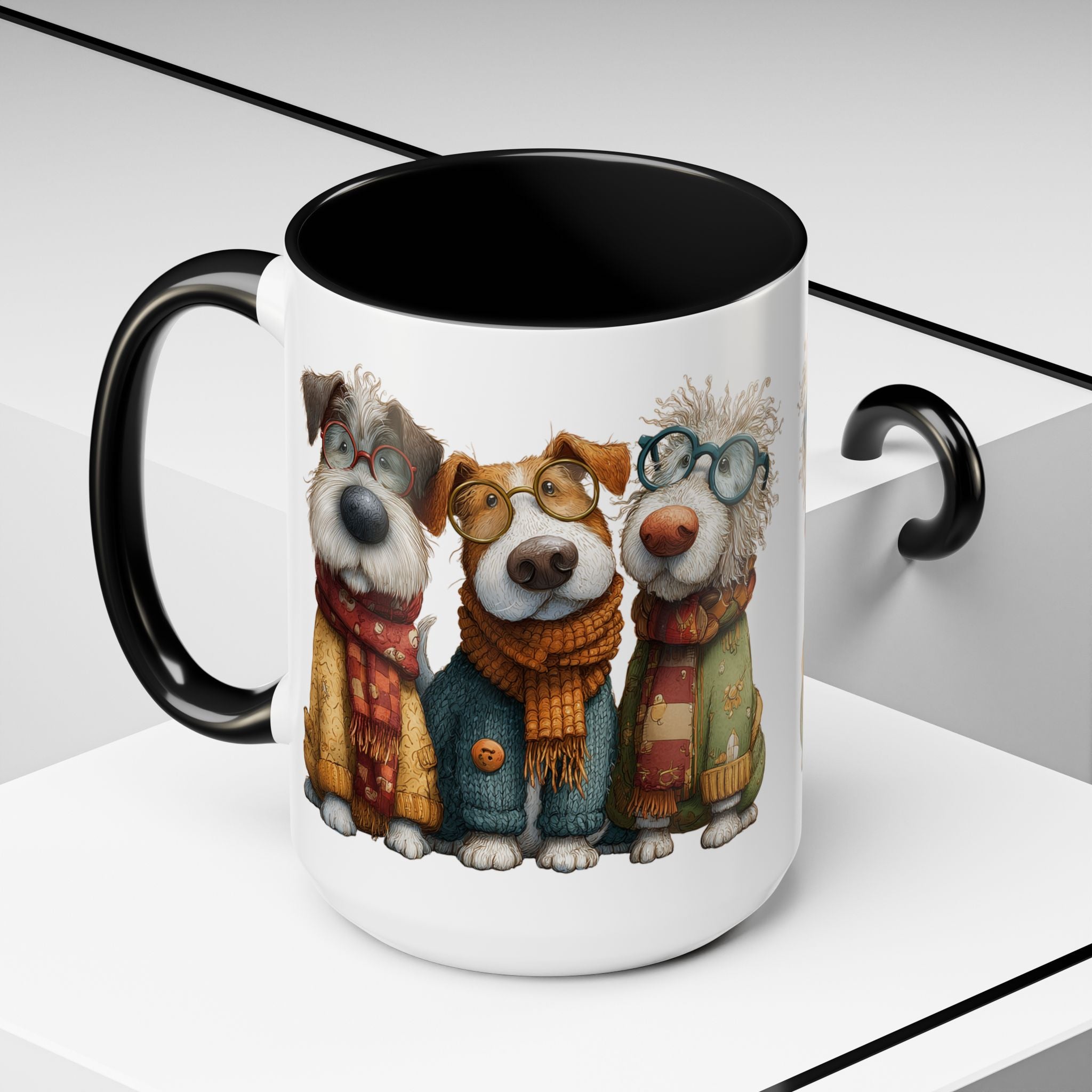 Three Cozy Dogs Mug | Accent Coffee Mug