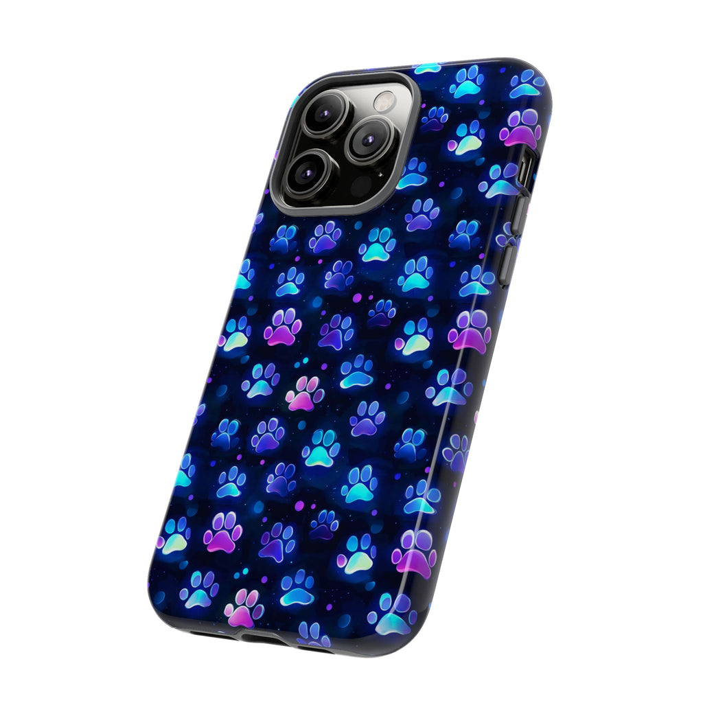 Neon Paw Print Phone Case | Tough Case