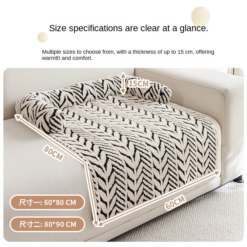 Plush Thick Non-Slip Sofa Pet Mat Dog Bed Pet Pad for Cats and Dogs