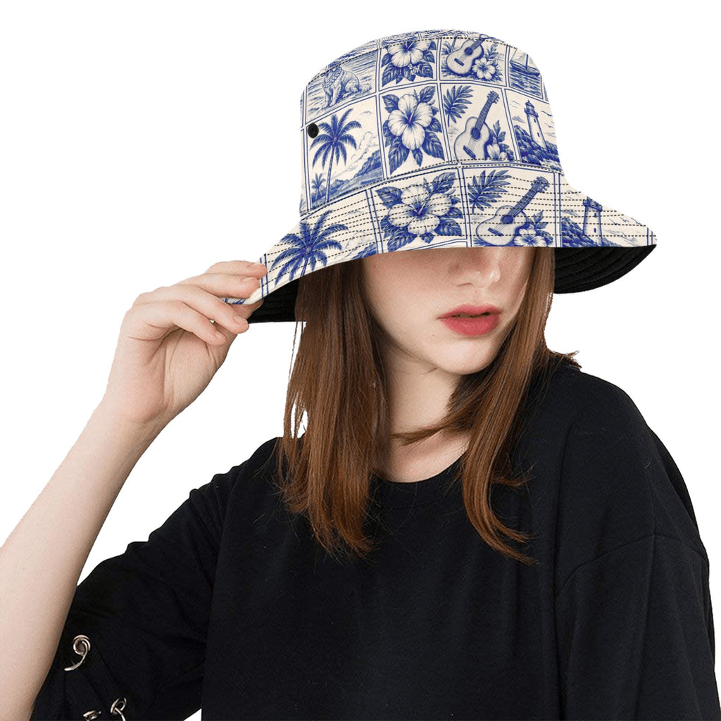 Golden Retriever Doggie Surf Style Summer Bucket Hat