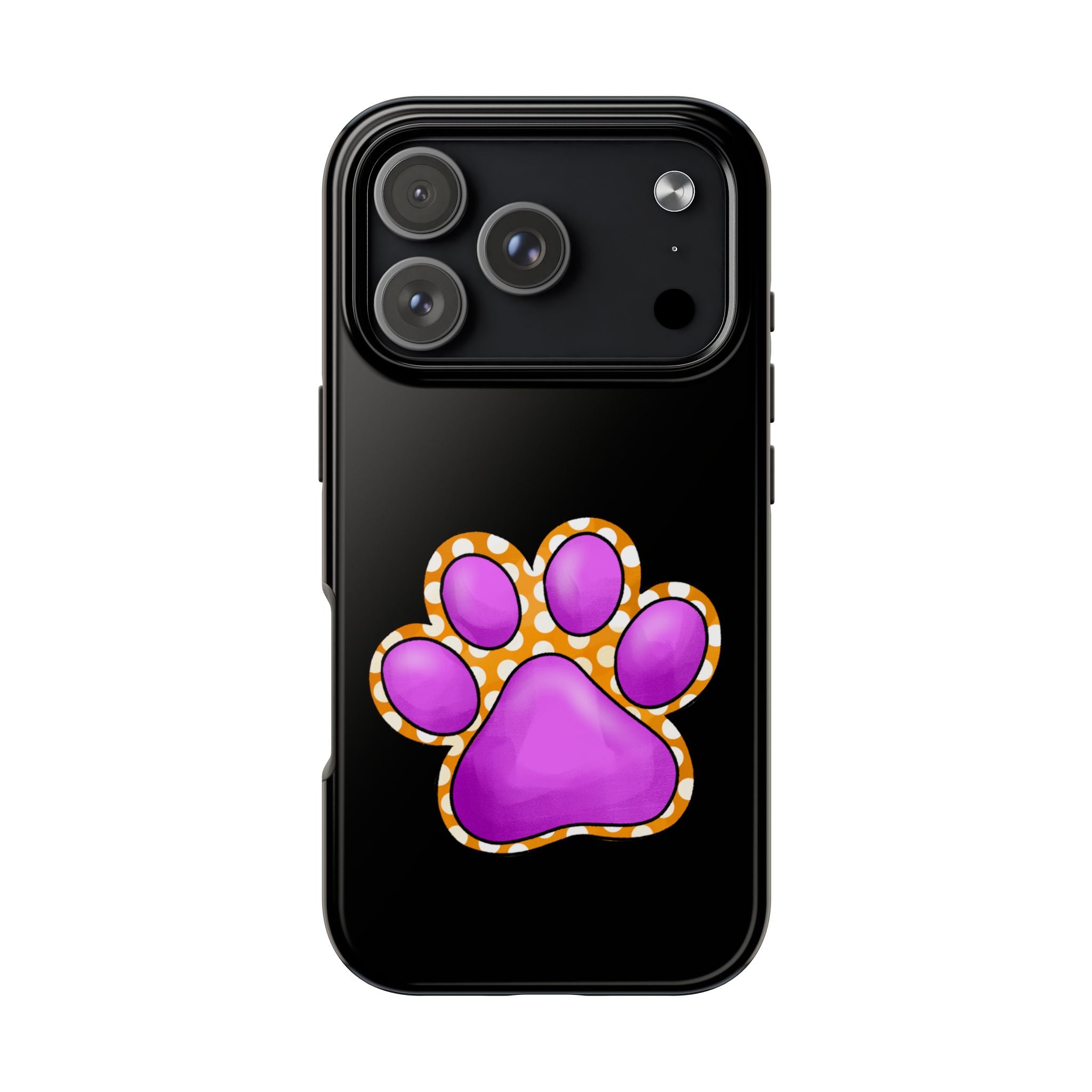 Purple Paw Print Phone Case | Cute Pet Paw iPhone Cover
